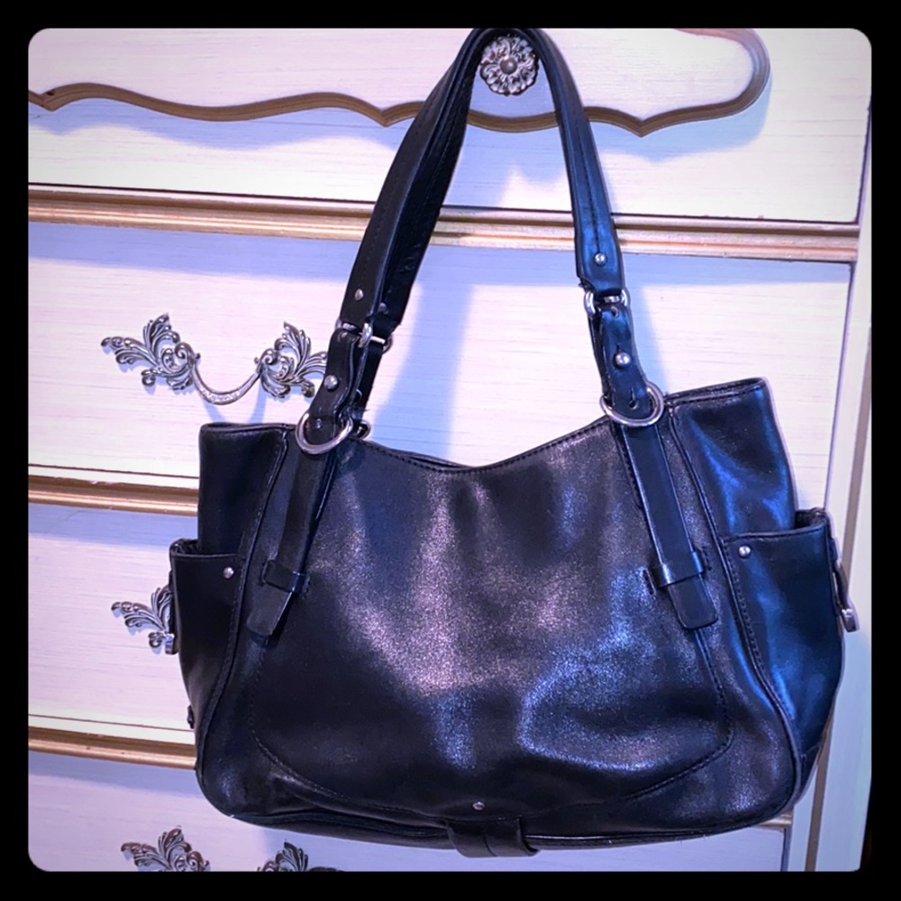 Cole Haan black leather shoulder bag